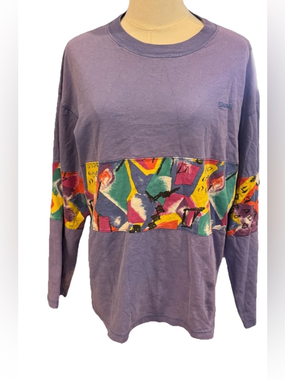 Rare 90s Spalding Ladies Choice Made in Greece Graphic Long Sleeve L